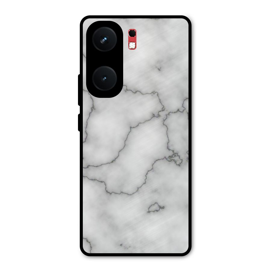 Grey Marble Metal Back Case for iQOO Neo 9 Pro