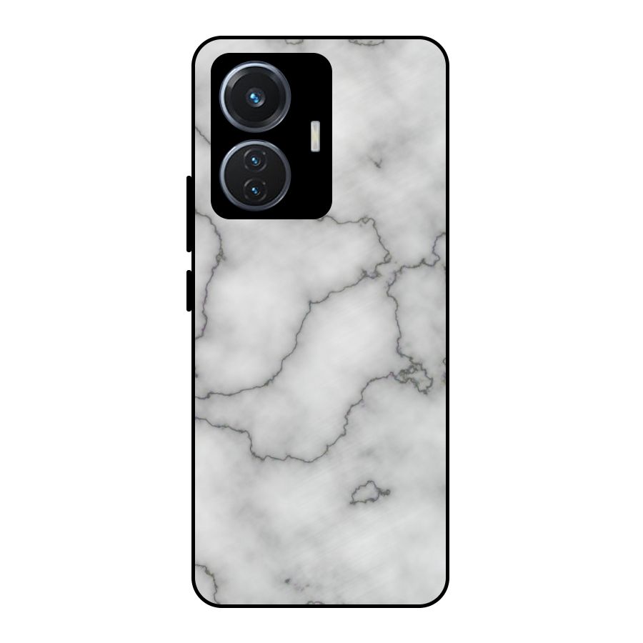 Grey Marble Metal Back Case for iQOO Z6 44W
