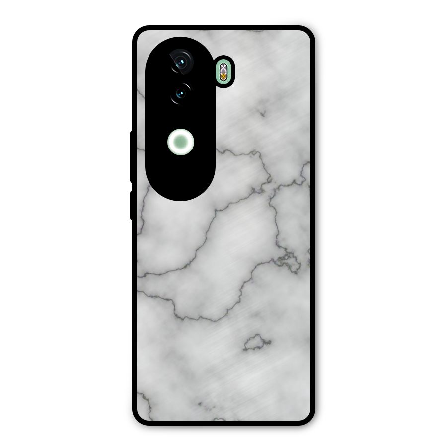 Grey Marble Metal Back Case for iQOO Z9s