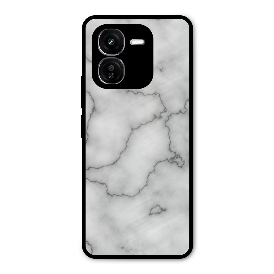 Grey Marble Metal Back Case for iQOO Z9x