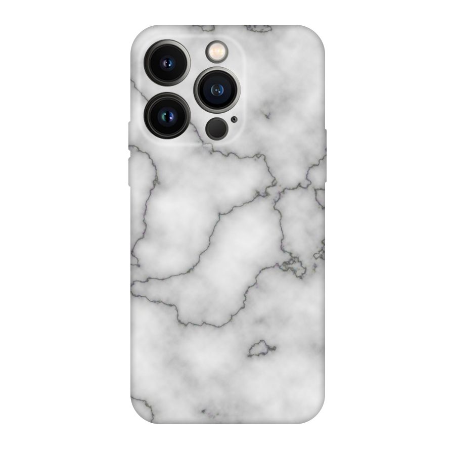 Grey Marble Original Polycarbonate Back Case for iPhone 14 Pro