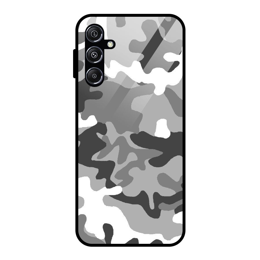 Grey Military Glass Back Case for Galaxy M34 5G