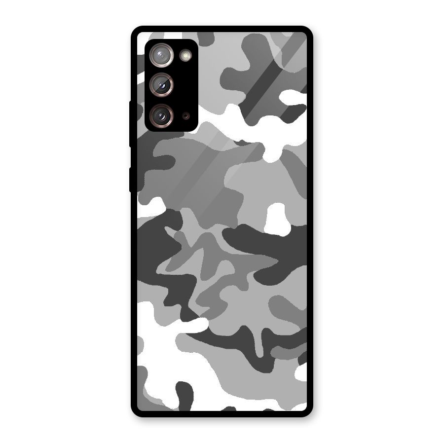 Grey Military Glass Back Case for Galaxy Note 20