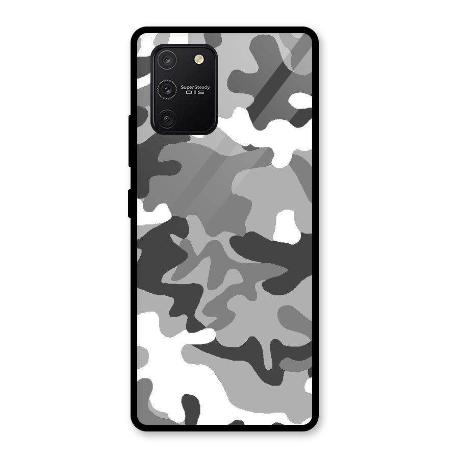 Grey Military Glass Back Case for Galaxy S10 Lite