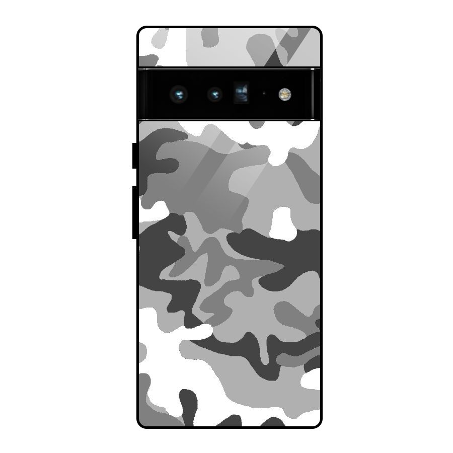 Grey Military Glass Back Case for Google Pixel 6 Pro