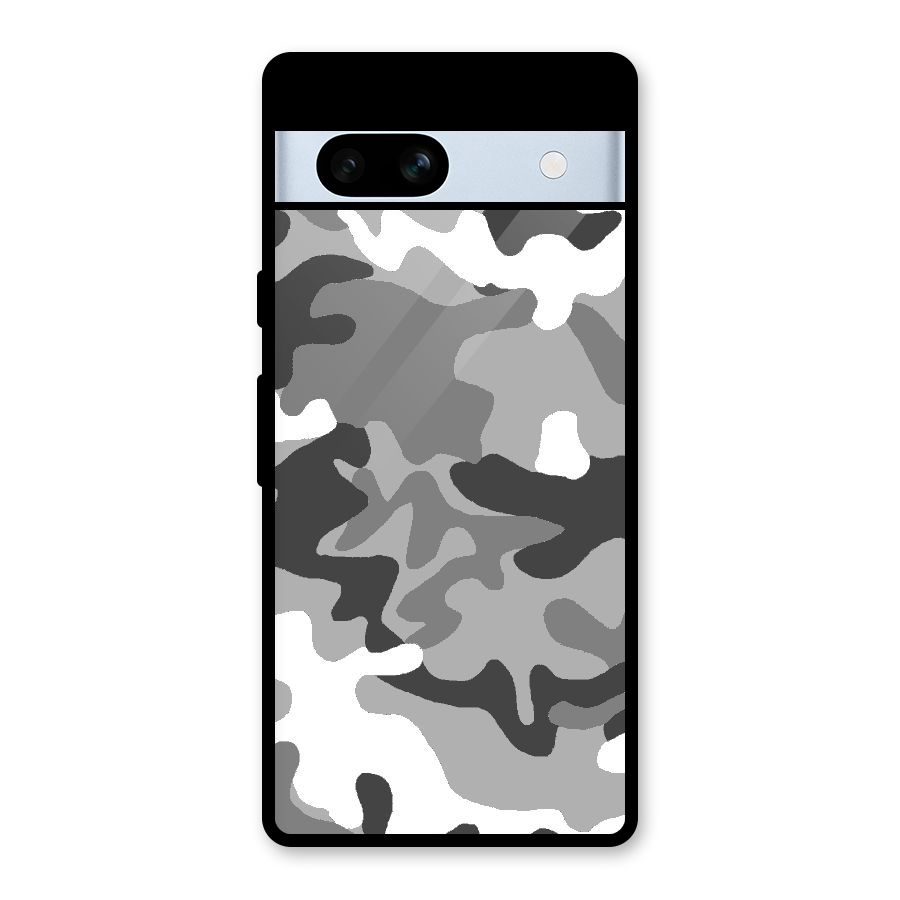 Grey Military Glass Back Case for Google Pixel 7a