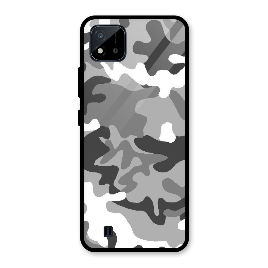 Grey Military Glass Back Case for Realme C11 2021