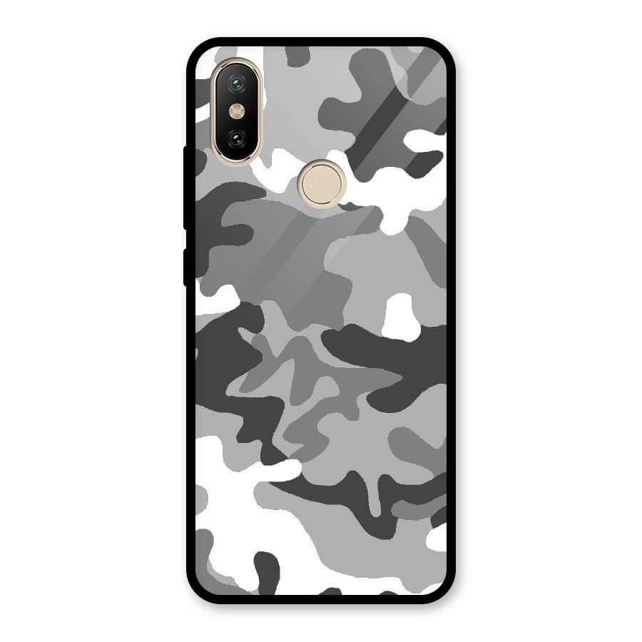 Grey Military Glass Back Case for Redmi A2