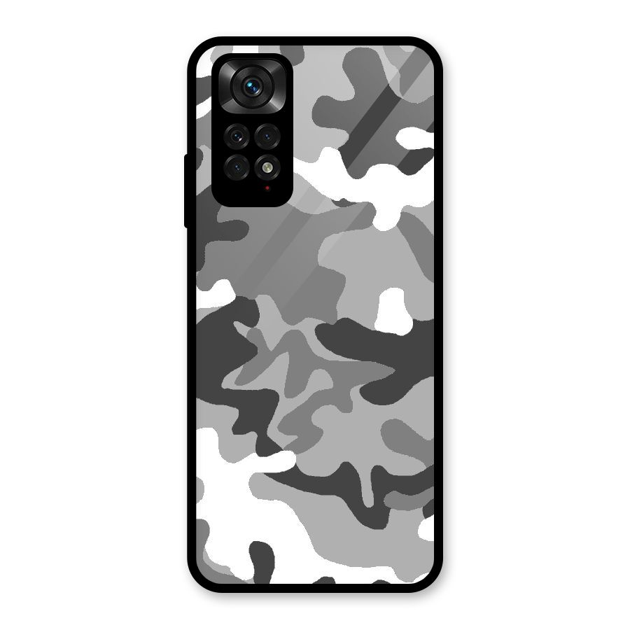 Grey Military Glass Back Case for Redmi Note 11S