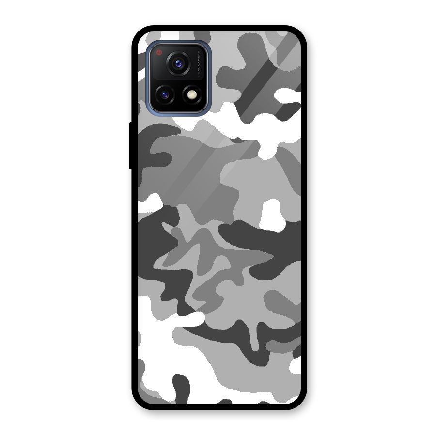 Grey Military Glass Back Case for Vivo Y72 5G
