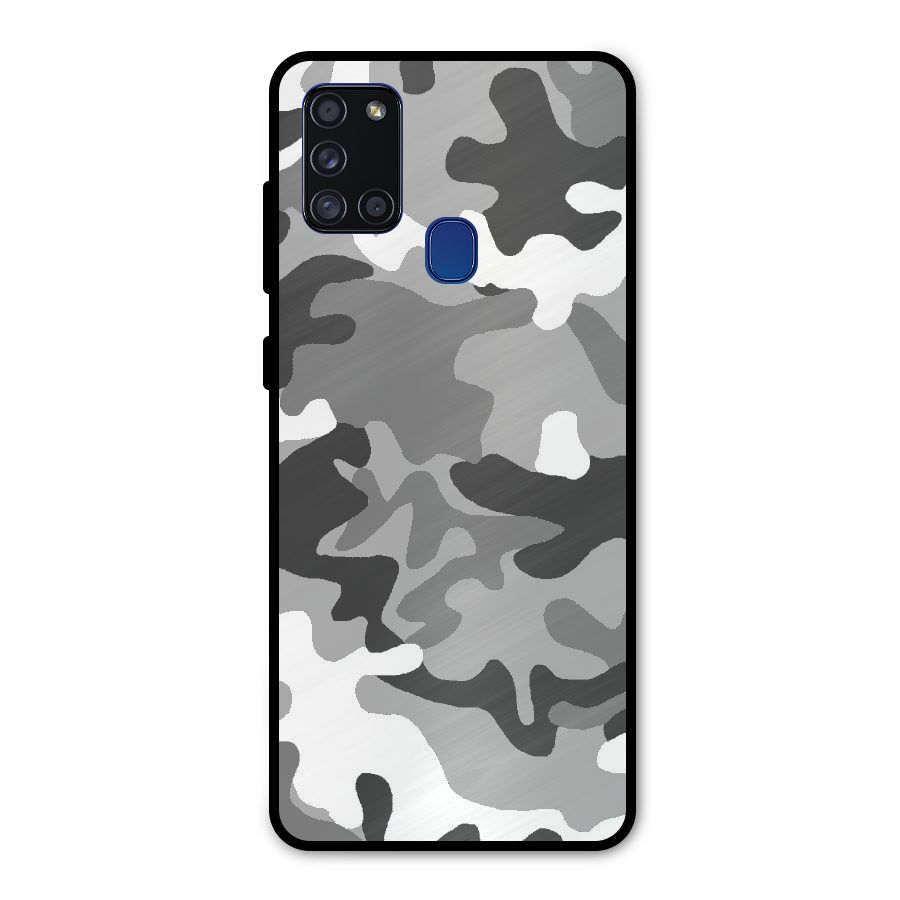 Grey Military Metal Back Case for Galaxy A21s