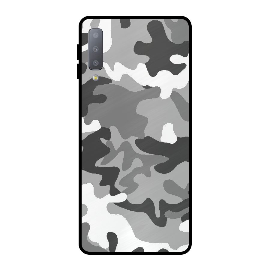 Grey Military Metal Back Case for Galaxy A7 (2018)