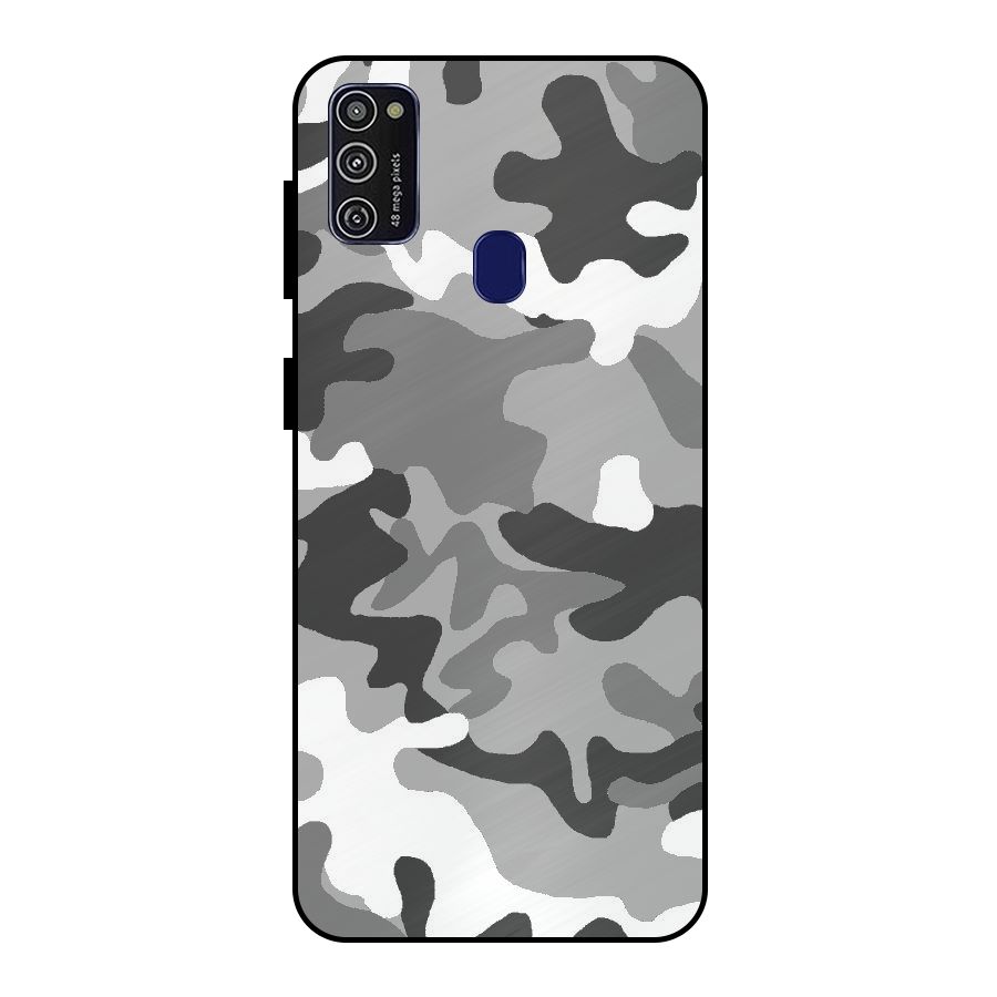 Grey Military Metal Back Case for Galaxy M21