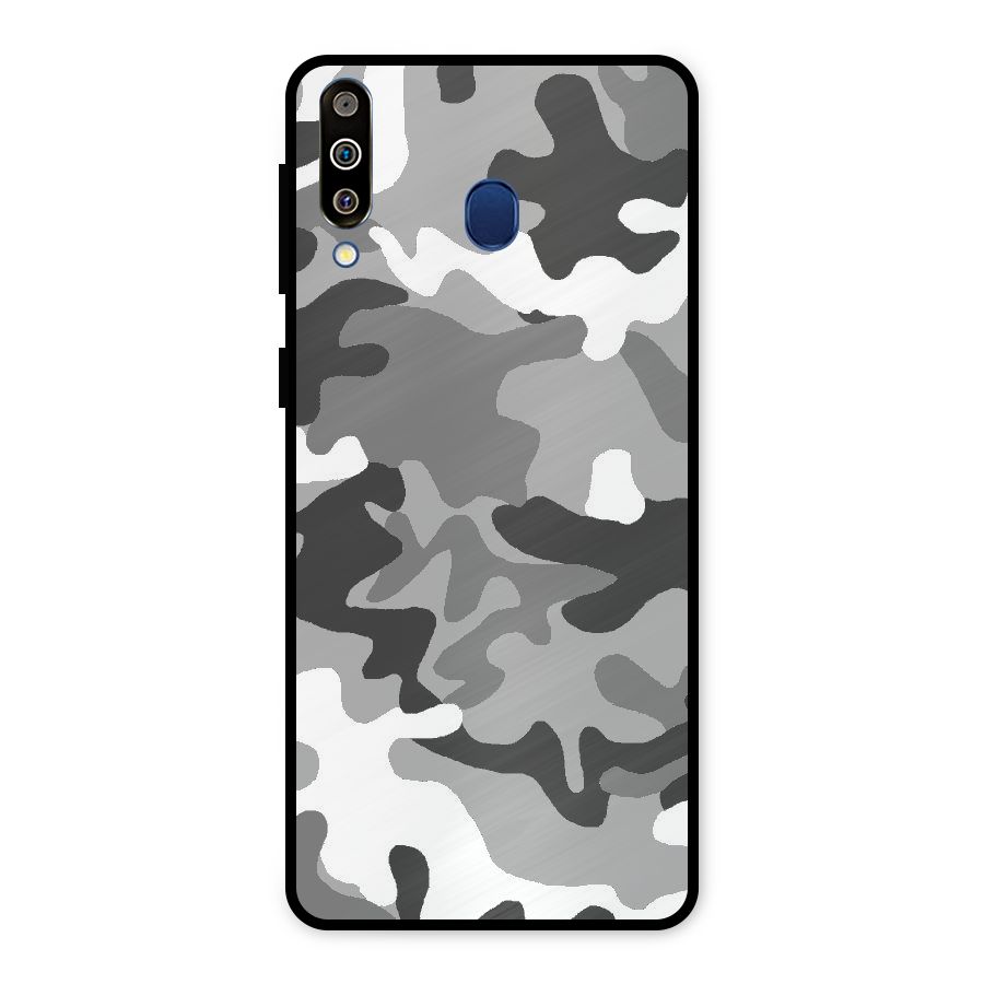 Grey Military Metal Back Case for Galaxy M30