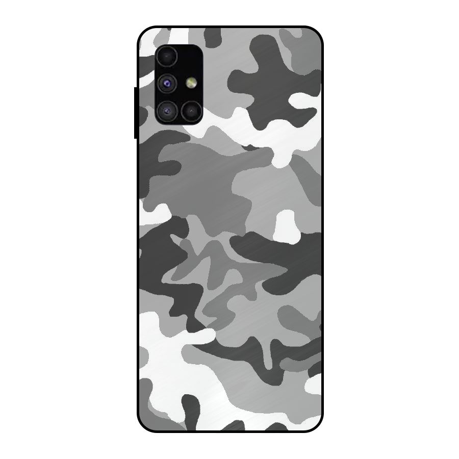 Grey Military Metal Back Case for Galaxy M51