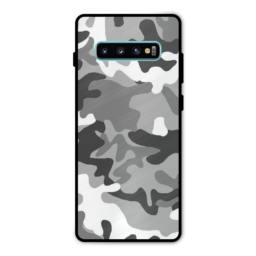 Grey Military Metal Back Case for Galaxy S10 Plus