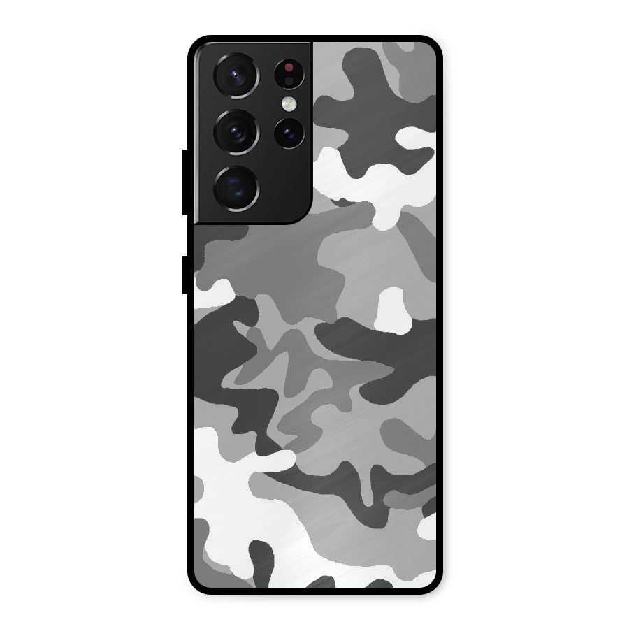 Grey Military Metal Back Case for Galaxy S21 Ultra 5G