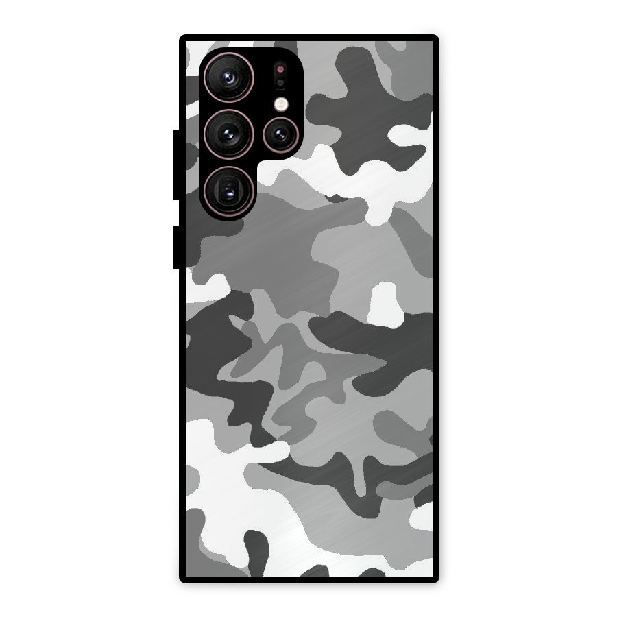 Grey Military Metal Back Case for Galaxy S22 Ultra 5G