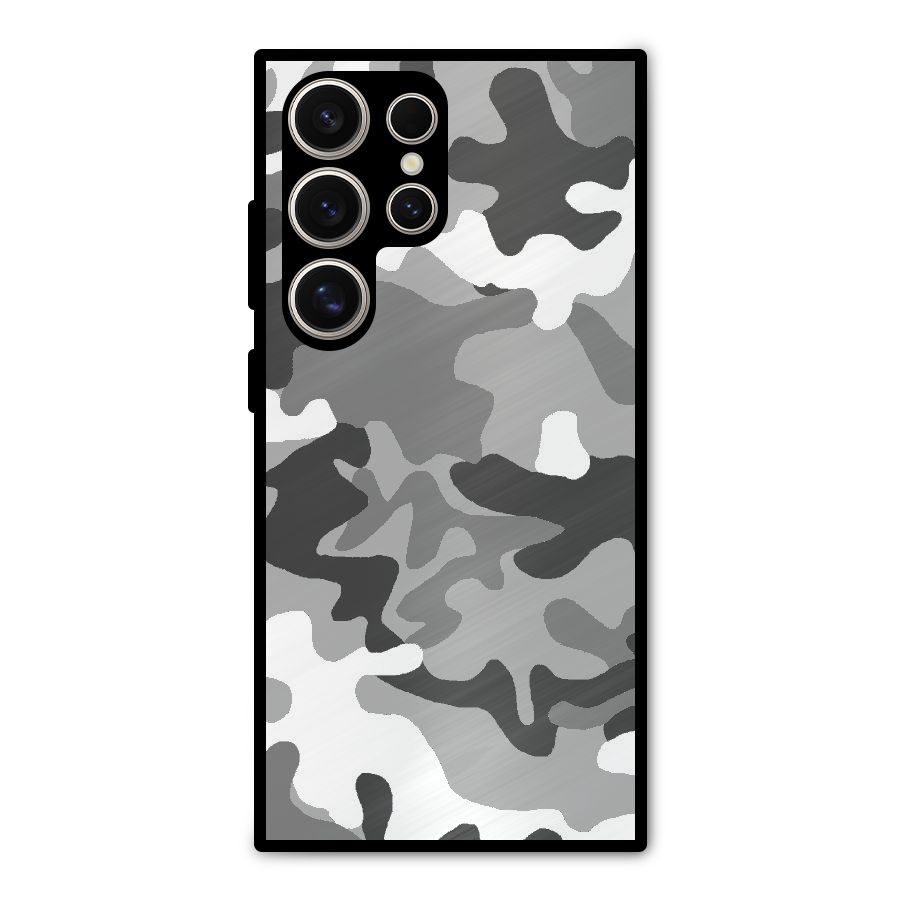 Grey Military Metal Back Case for Galaxy S24 Ultra