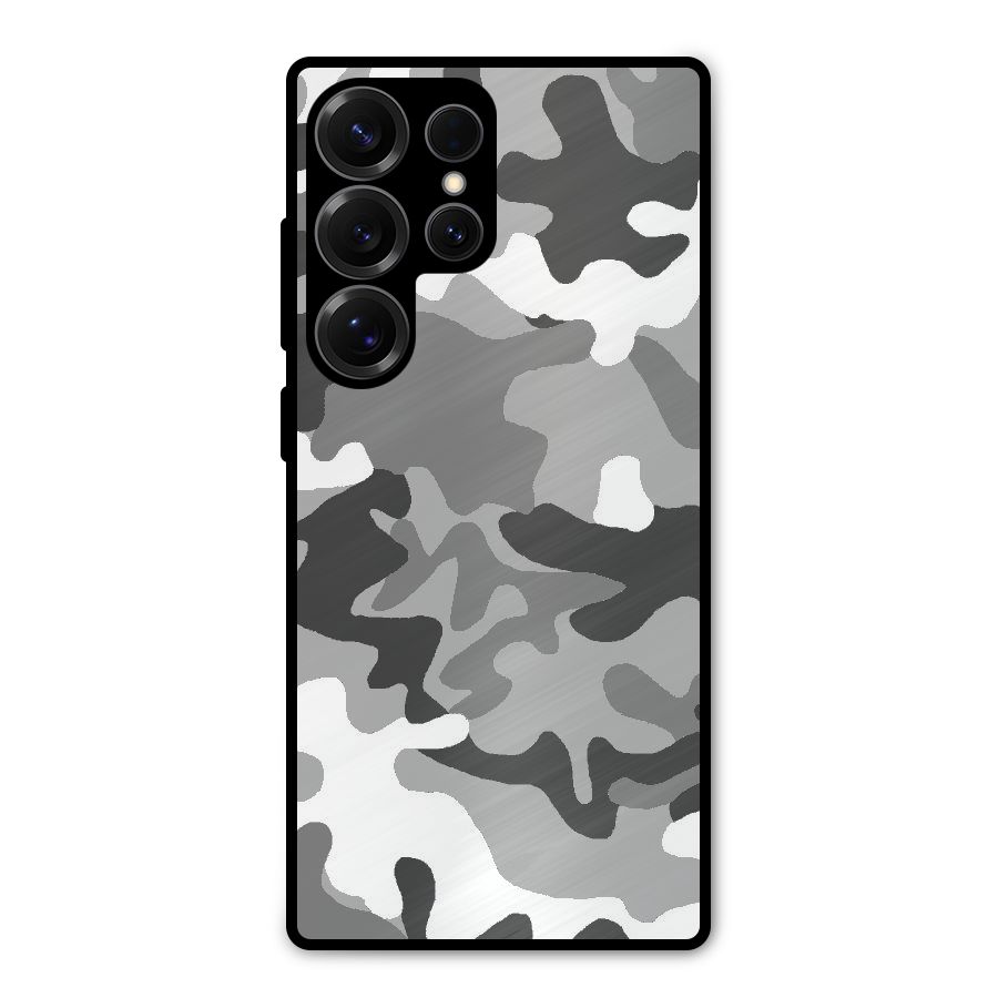Grey Military Metal Back Case for Galaxy S25 Ultra