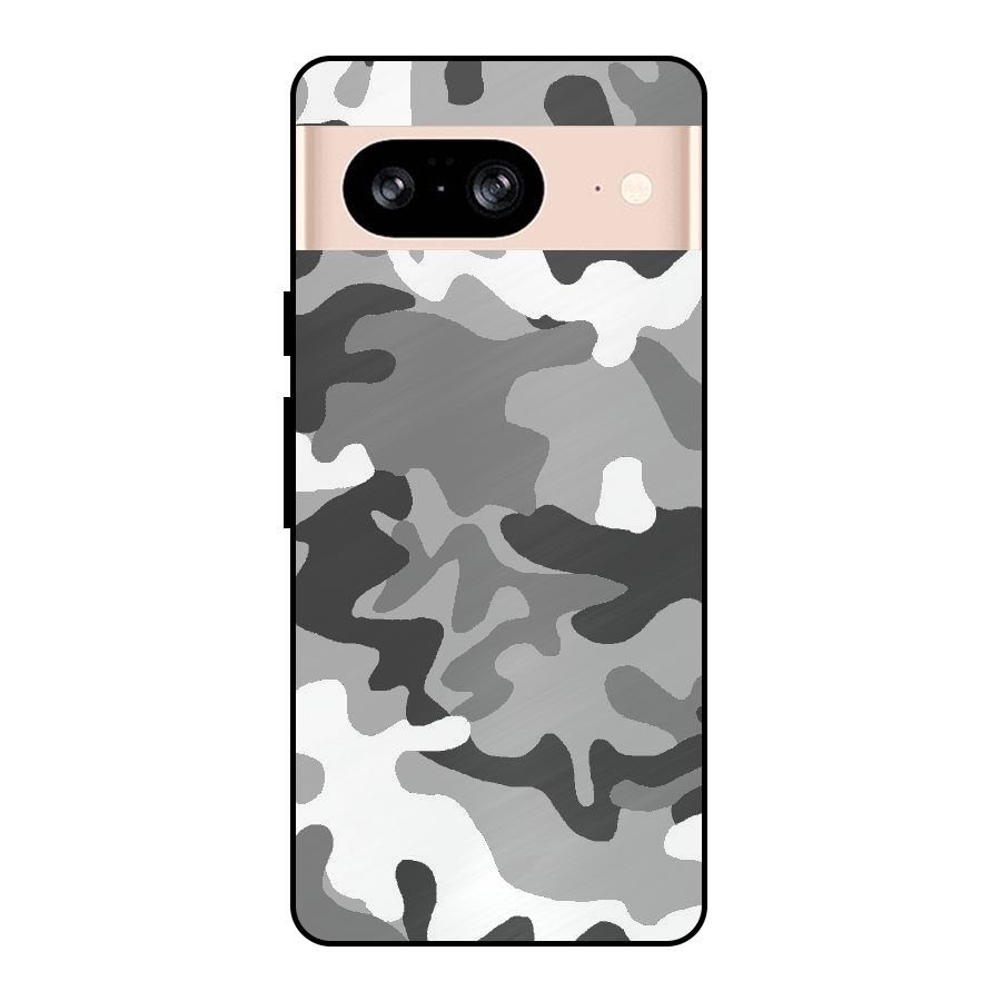 Grey Military Metal Back Case for Google Pixel 8