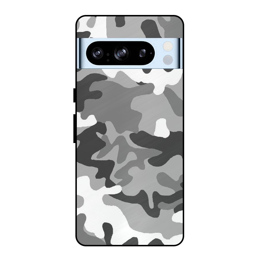 Grey Military Metal Back Case for Google Pixel 8 Pro