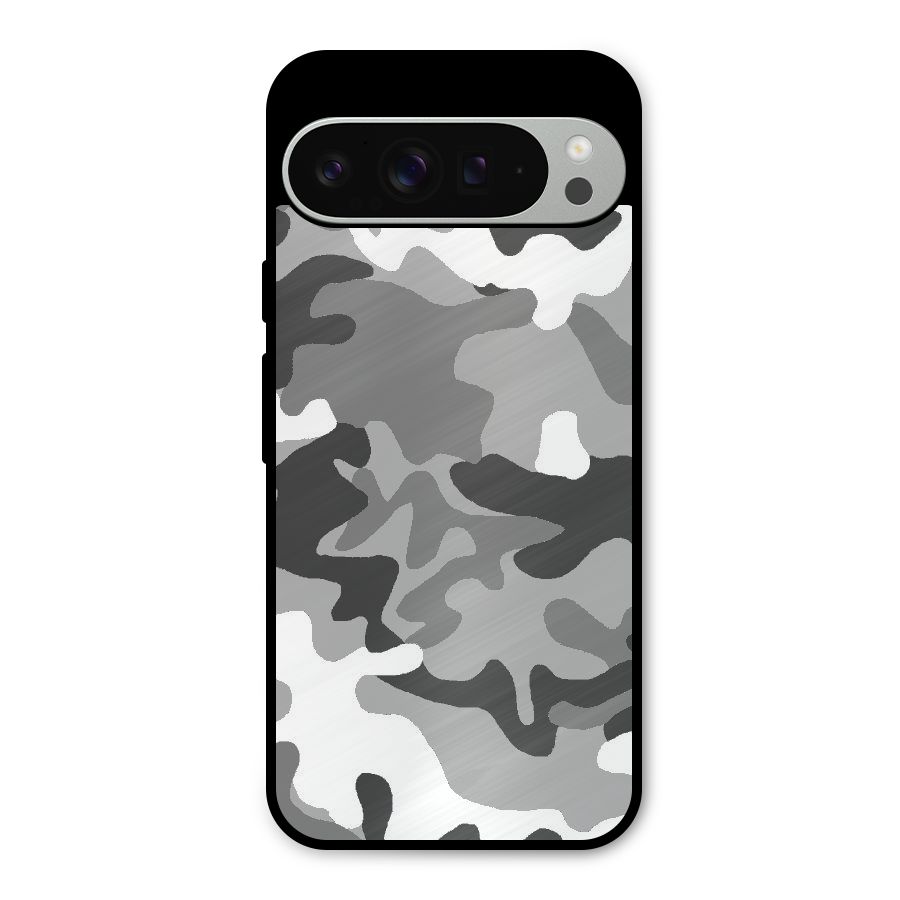 Grey Military Metal Back Case for Google Pixel 9 Pro XL