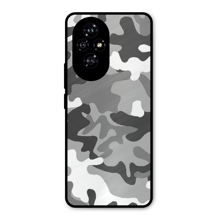 Grey Military Metal Back Case for Honor 200