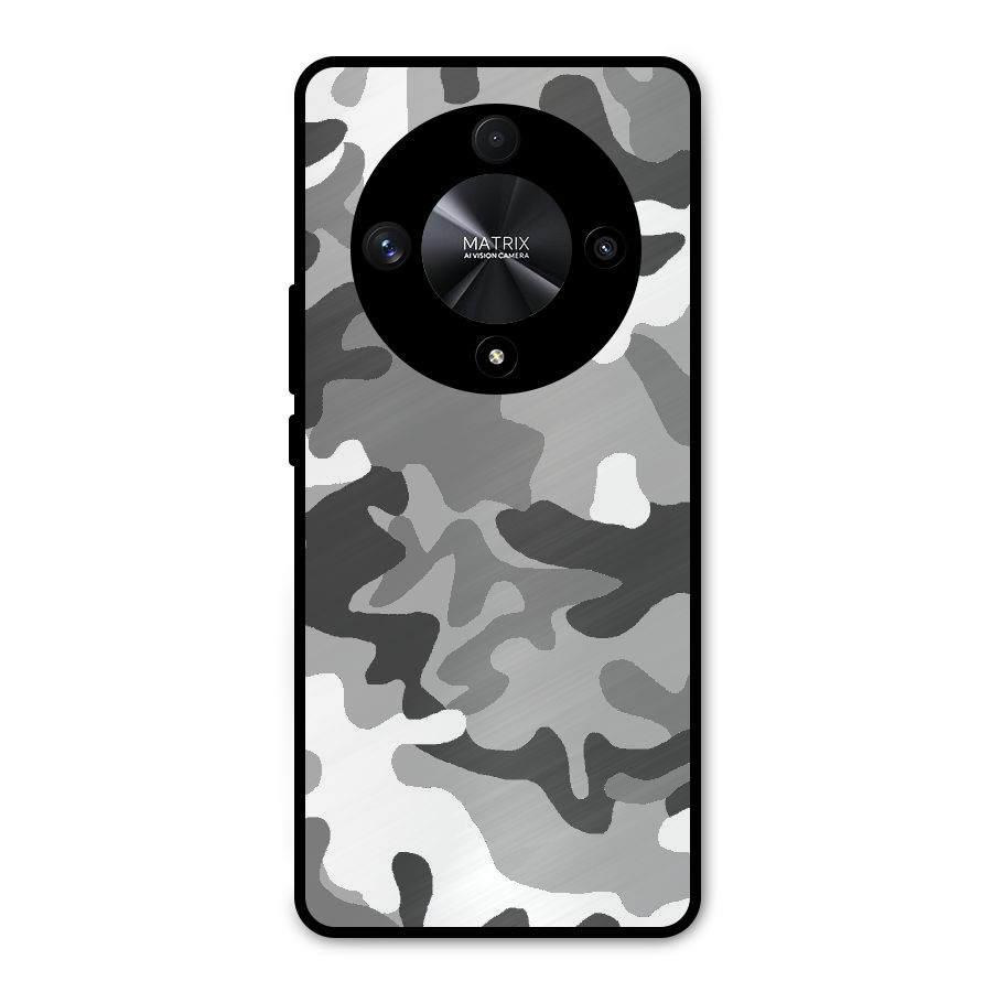 Grey Military Metal Back Case for Honor X9b