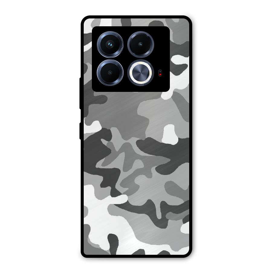 Grey Military Metal Back Case for Infinix Note 40 5G