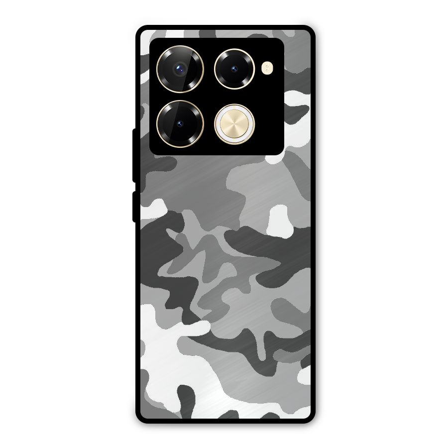 Grey Military Metal Back Case for Infinix Note 40 Pro Plus