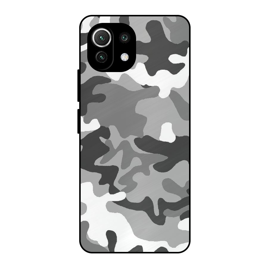 Grey Military Metal Back Case for Mi 11 Lite
