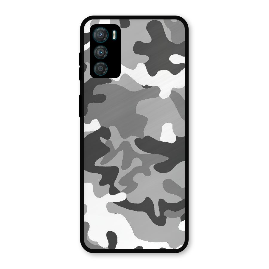 Grey Military Metal Back Case for Moto G42