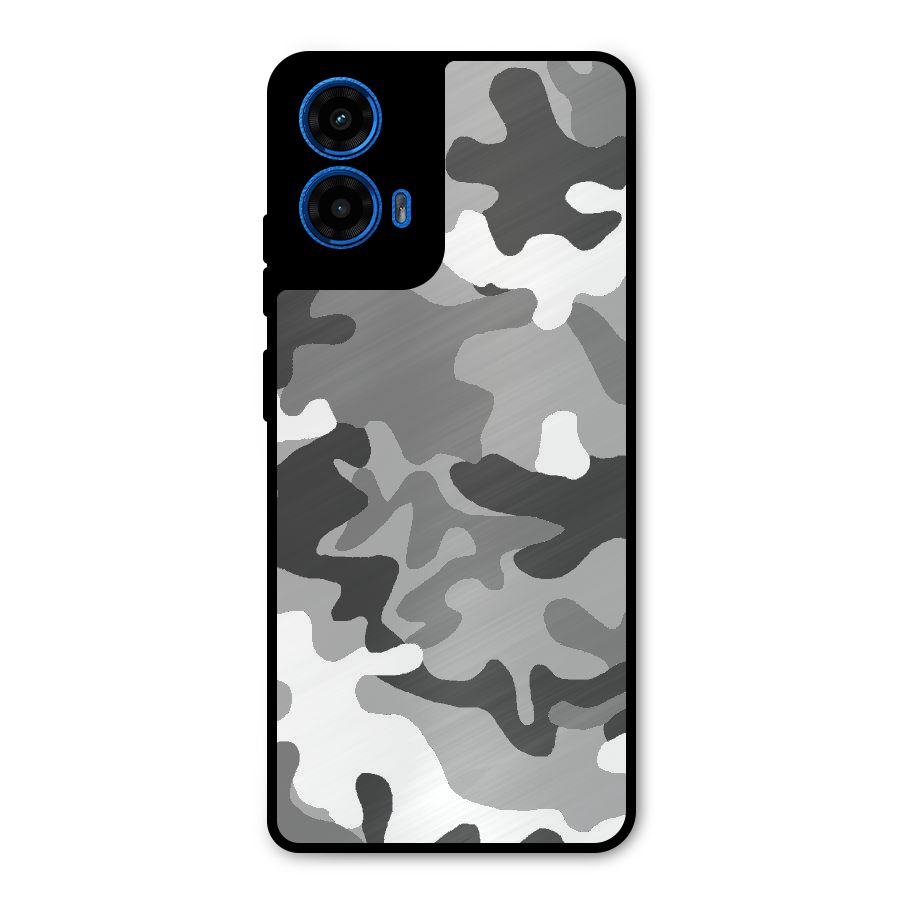Grey Military Metal Back Case for Moto G45
