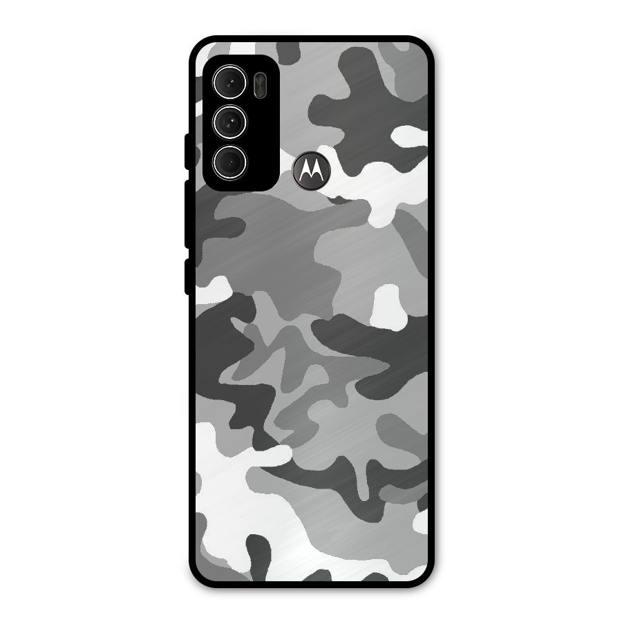 Grey Military Metal Back Case for Moto G60