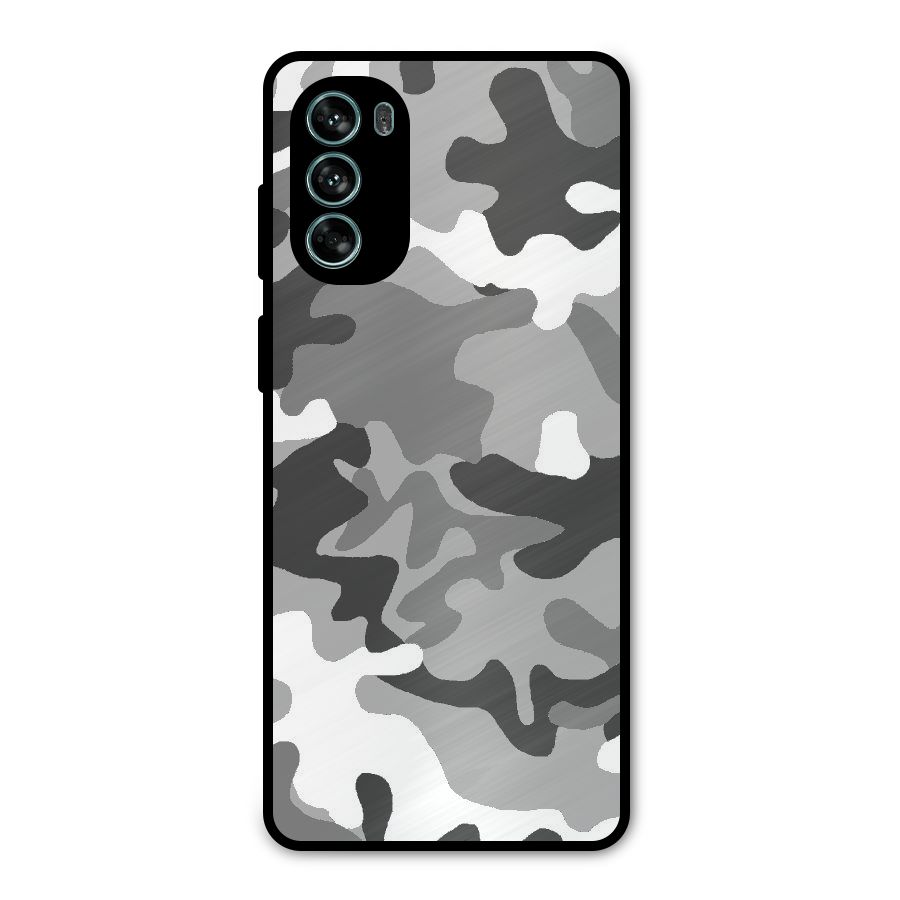 Grey Military Metal Back Case for Moto G62
