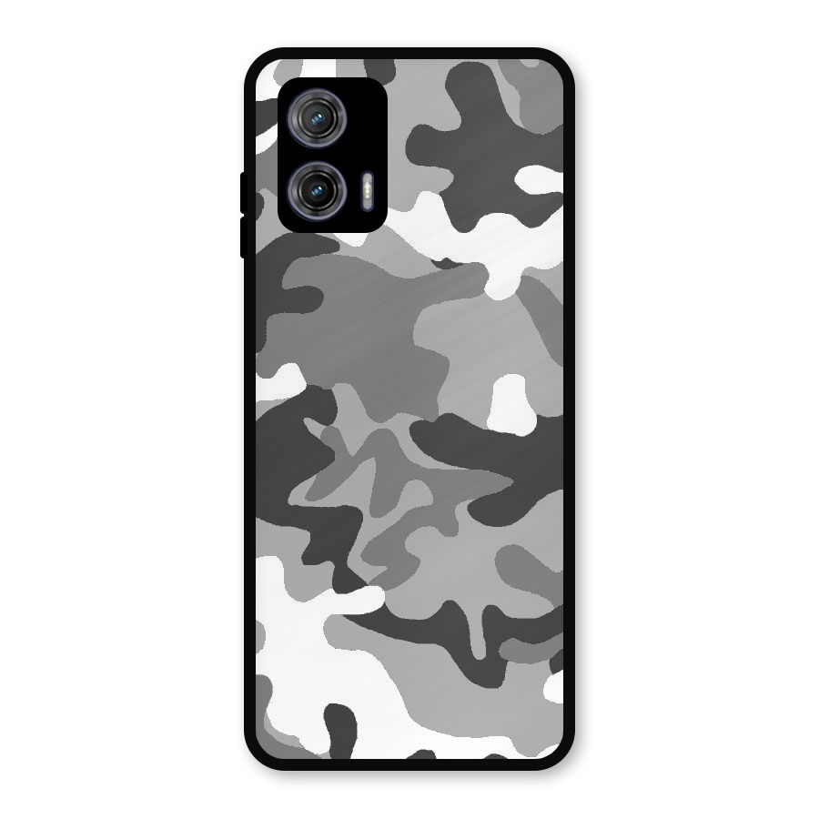 Grey Military Metal Back Case for Moto G73