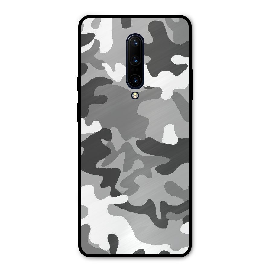 Grey Military Metal Back Case for OnePlus 7 Pro