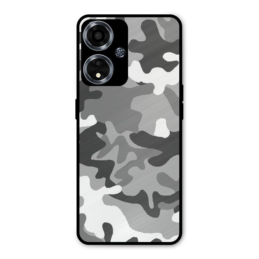 Grey Military Metal Back Case for Oppo A59