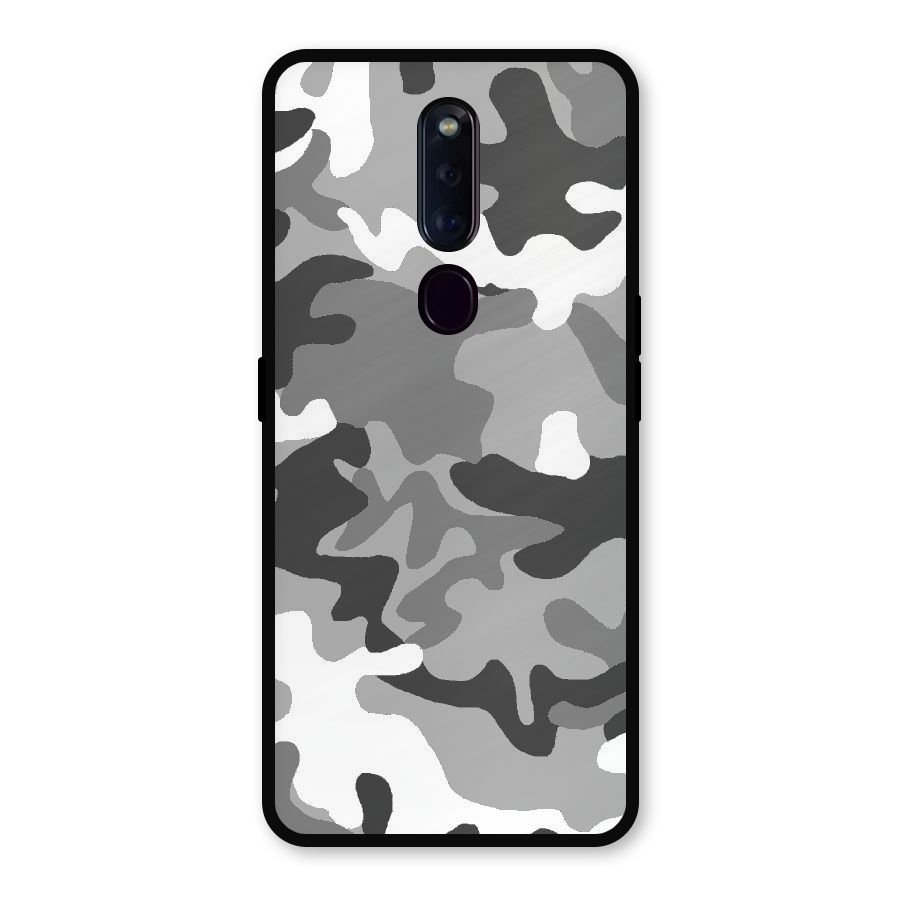 Grey Military Metal Back Case for Oppo F11 Pro