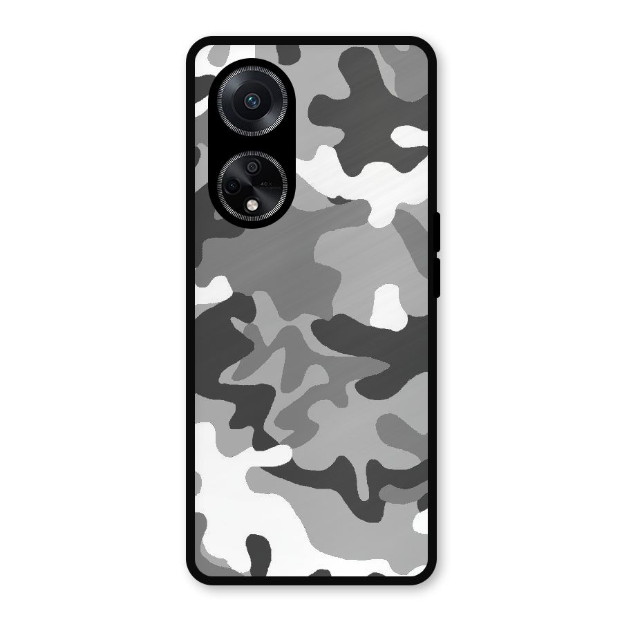 Grey Military Metal Back Case for Oppo F23