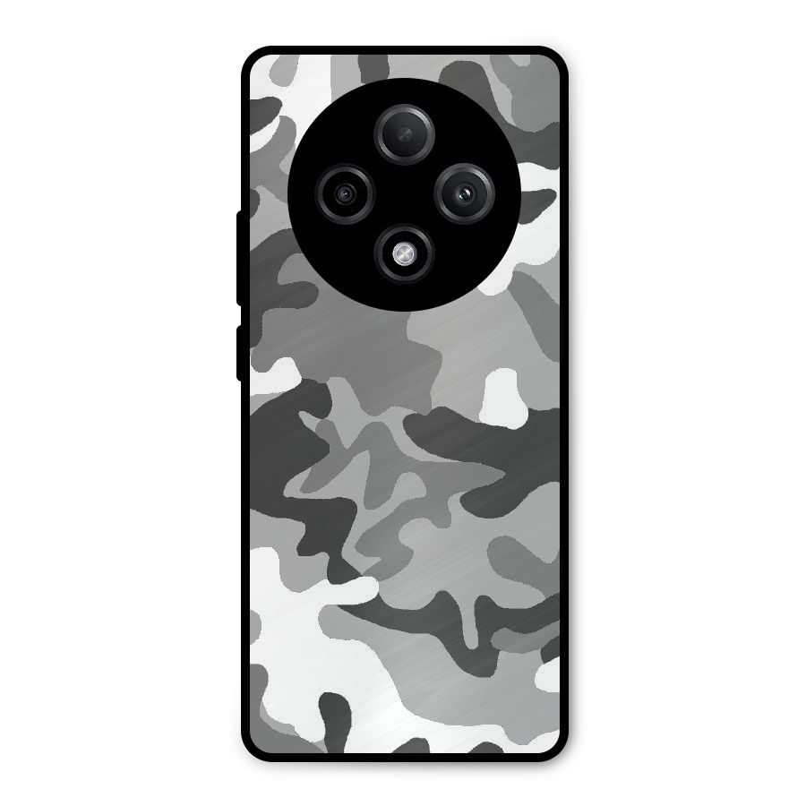 Grey Military Metal Back Case for Oppo F27 Pro Plus