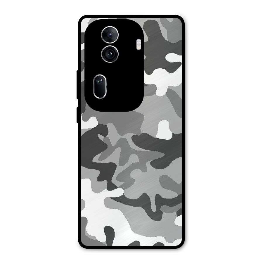 Grey Military Metal Back Case for Oppo Reno11 Pro 5G
