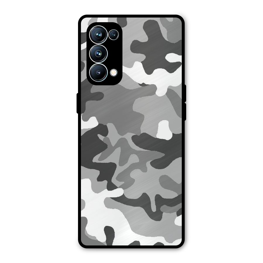 Grey Military Metal Back Case for Oppo Reno5 Pro 5G