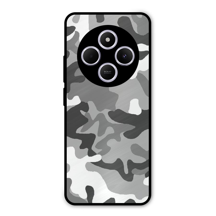 Grey Military Metal Back Case for Poco C75 5G