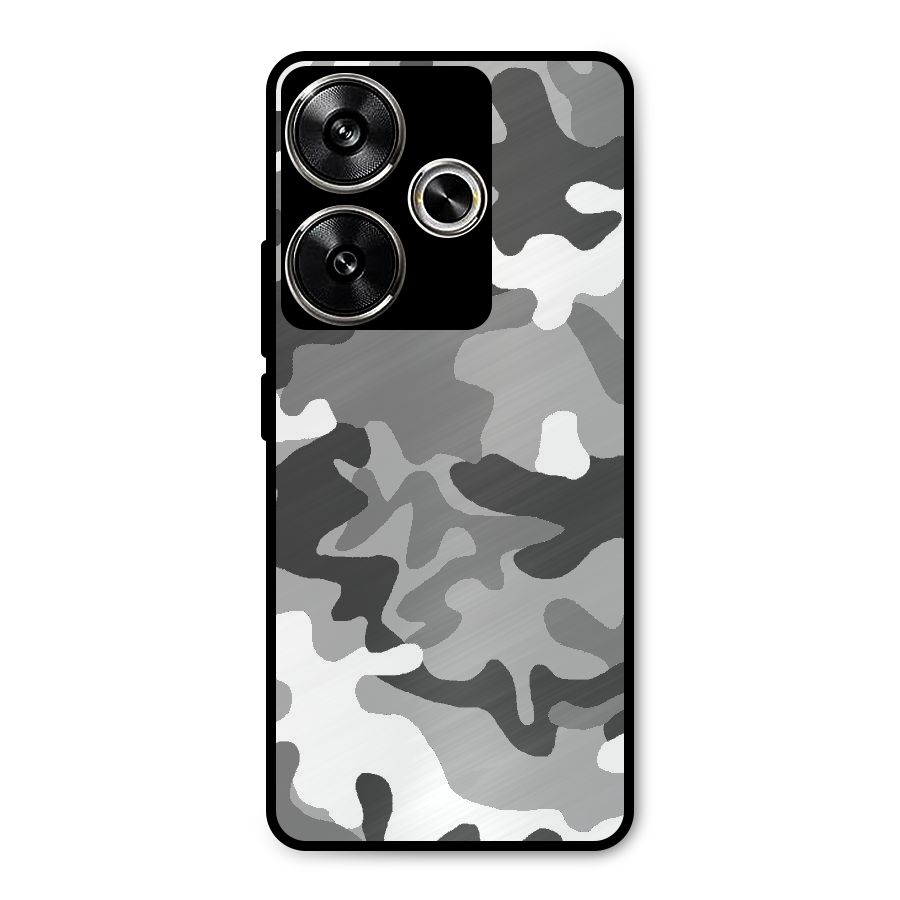 Grey Military Metal Back Case for Poco F6