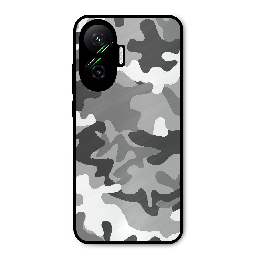 Grey Military Metal Back Case for Poco F7