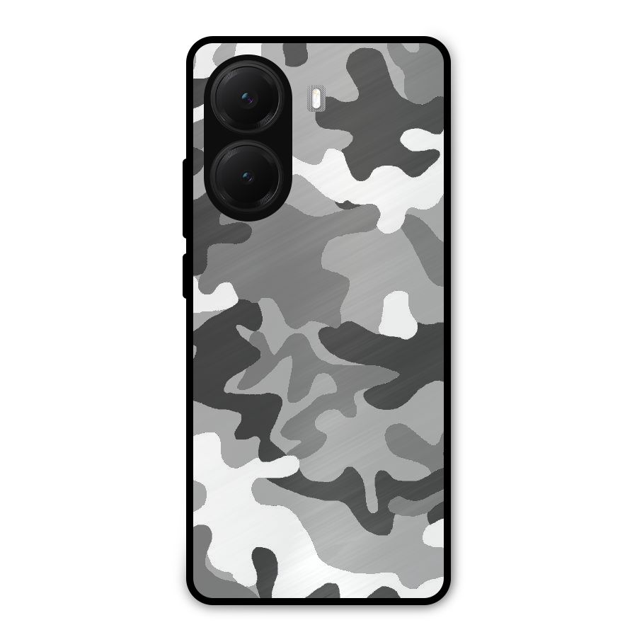 Grey Military Metal Back Case for Poco X7 Pro