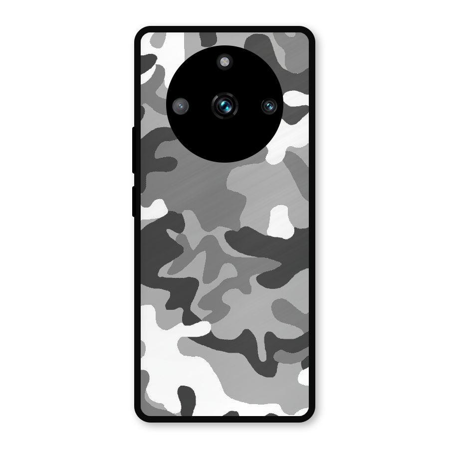 Grey Military Metal Back Case for Realme 11 Pro