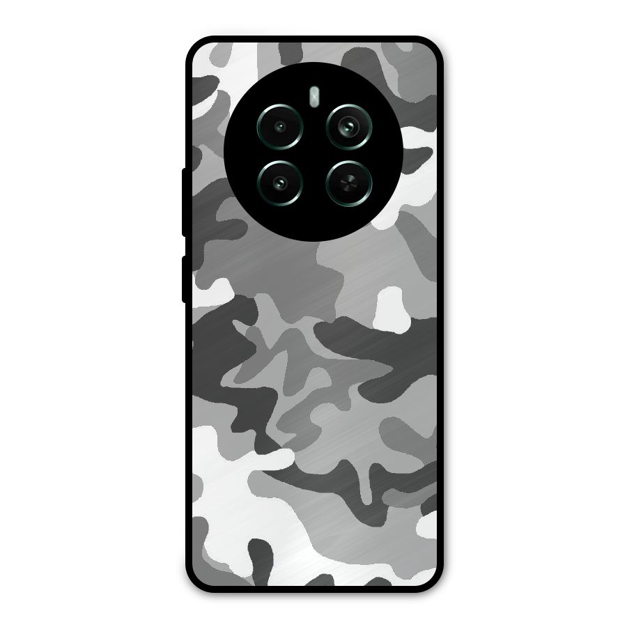 Grey Military Metal Back Case for Realme 12 Pro Plus